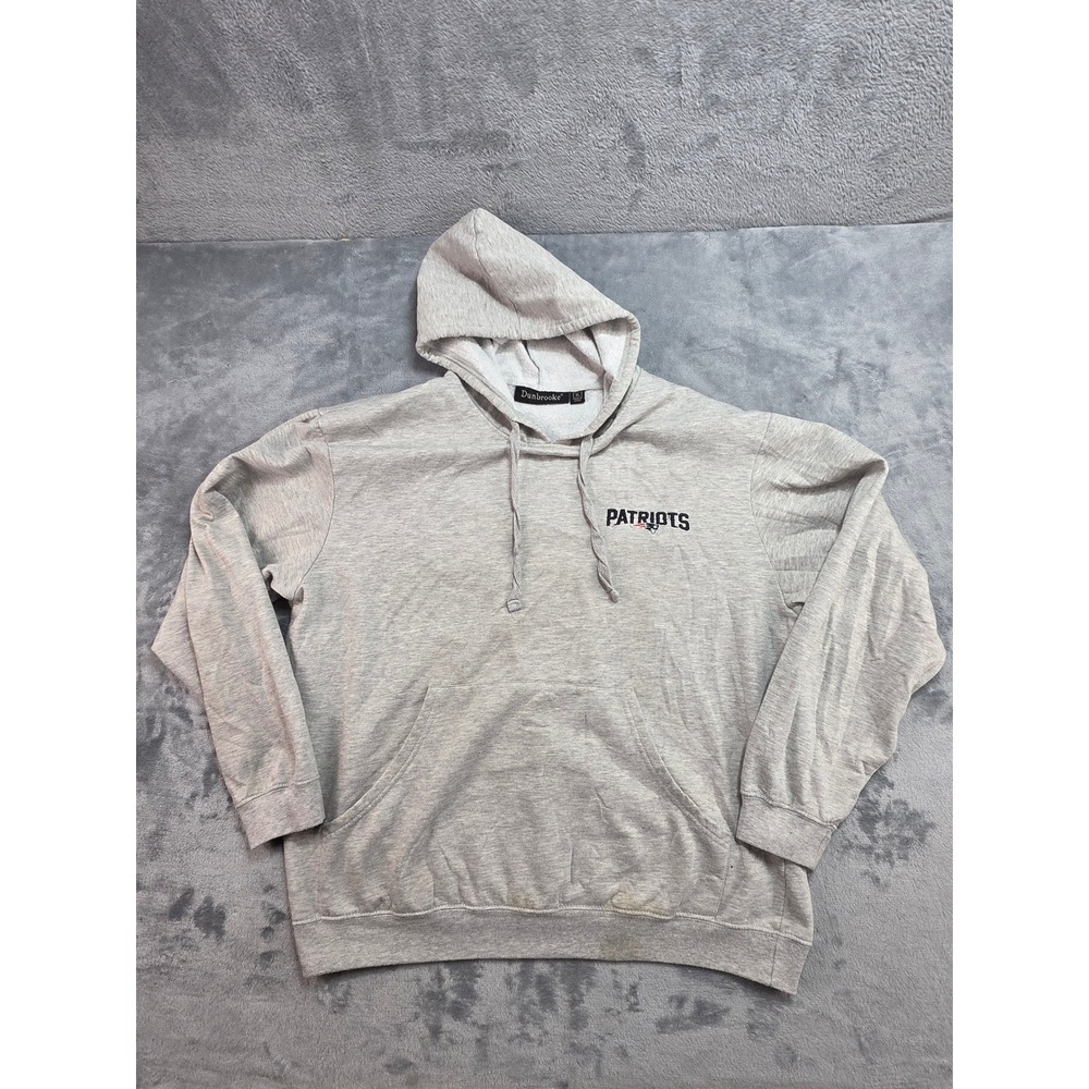 Dunbrooke New England Patriots Hoodie Mens XL Gray Pullover Sweatshirt